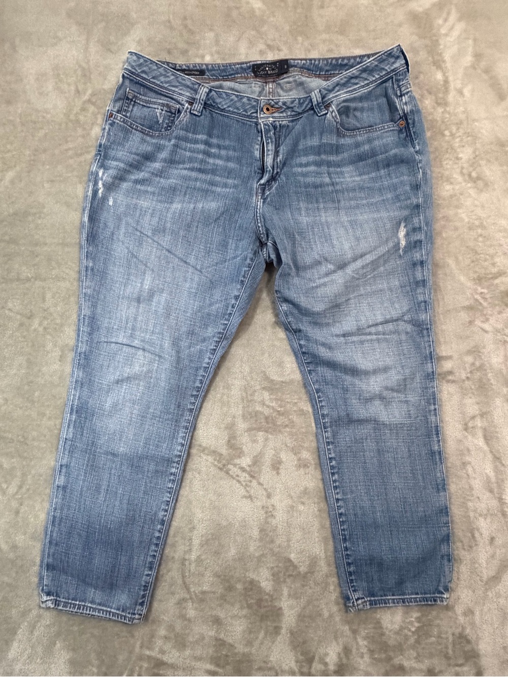 Lucky Brand Georgia Weekender Cropped Jeans Blue Denim Plus Size 18W
